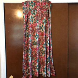 Bright Ikat Maxi Skirt